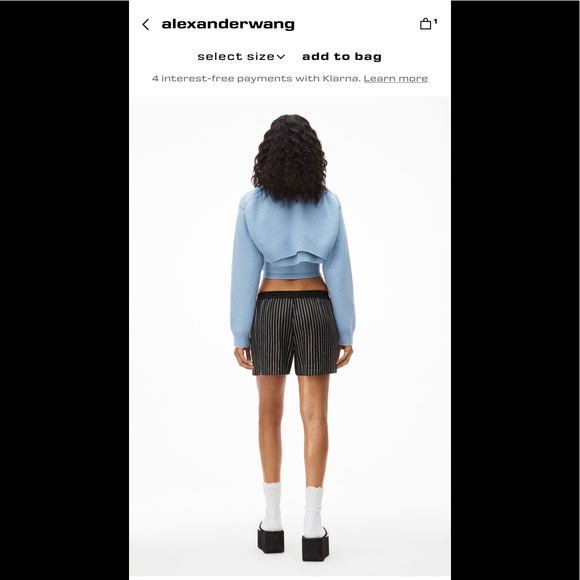 Alexander Wang back knot cardigan in cashmere wool - Picture 2 of 6